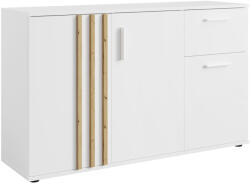 TEMPO KONDELA Komód, 3D1S, Fehér/Artisan Tölgy, Tolis Typ 2