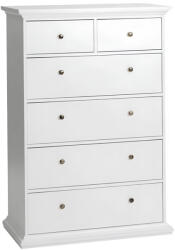 TEMPO KONDELA Komód, DTD Fóliázott/MDF Festett, Fehér, Paris 76718