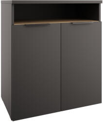 TEMPO KONDELA Komód, Antracit/Cremona Tölgy, Adapo Adp04