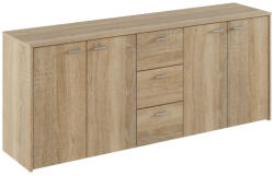TEMPO KONDELA Kombinált Komód, Sonoma Tölgy, Hugos 180