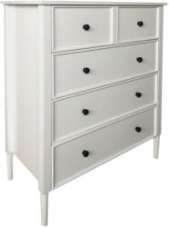 TEMPO KONDELA Komód, Fehér/Fekete, Teana