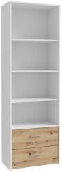 FORTE Könyvszekrény URO artisan tölgy/fehér CUGR711-M576 (FR0048)