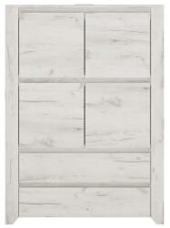 TEMPO KONDELA Komód Typ 33, Fehér Craft, Angel