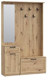 FORTE KAVI előszobafal tükörrel, artisan tölgy NIKD041-D78 (FR0078)