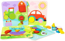 Tooky Toy Дървен пъзел 4 в 1 Moni - Tooky Toy (107779)
