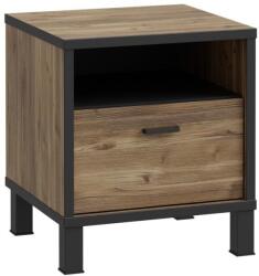 FORTE OREN éjjeli szekrény barna/fekete HYTK011-M215 (FR0055)