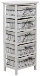 TEMPO KONDELA Komód, 5 Fiókos, Régi Fehér, Ruby 5