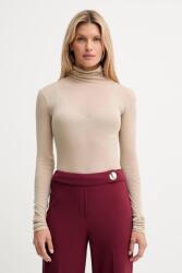 American Vintage longsleeve pentru femei din bumbac T-SHIRT ML COL ROULE 99KK-BUD069_80X (MAS08)