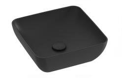 RAVAK Uni Slim mosdótál 38x38 cm négyzet mosdótálak fekete XJX0D138000 (XJX0D138000)