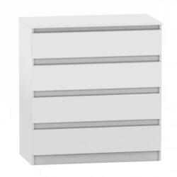 TEMPO KONDELA 4 Fiókos Komód, Fehér, Hany New 004 - fizz