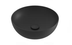 RAVAK Uni Slim mosdótál 40x40 cm kerek mosdótálak antracit XJX03140000 (XJX03140000)