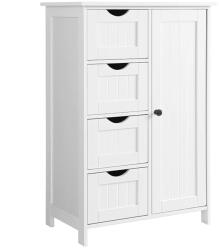 TEMPO KONDELA Szekrény/Polcállvány, Fehér, Stormi - fizz