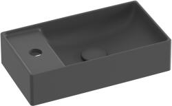 RAVAK Veda mosdótál 40x22 cm négyszögletes beépíthető antracit matt XJX03240000 (XJX03240000)