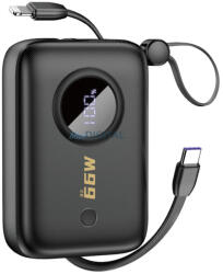 Dudao K14 Power Bank USB-A/USB-C 10000 mAh-Fekete