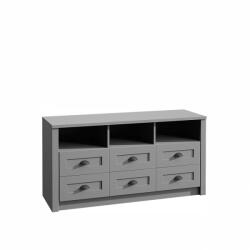 TEMPO KONDELA Komód, Szürke, Provance K6S