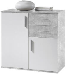 TEMPO KONDELA Komód, Fehér/Beton, Poppy 4