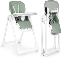 ECOTOYS Állítható magasságú etetőszék zöld, dönthető háttámlával, 2 tálcával, eco-bőr (HA-013 GREEN)