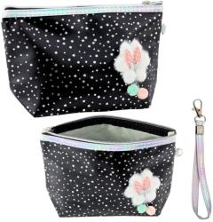 Lean Tolltartó Kozmetikai Táska, Masni, Fényes Pöttyökkel, Fekete, 23x16cm 22039 (22039) (22039)