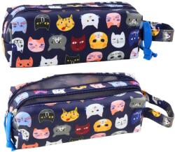 Lean Iskolai Tolltartó Színes Macskák Két Zsebbel Tengerészkék 22cm 21812 (21812) (21812)