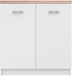 TEMPO KONDELA Komód 2D, Fehér/Tölgy Sonoma, Topty Typ 13
