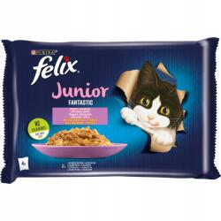 FELIX Fantastic Junior macskaeledel ízválaszték gal. 340 g (4 x 85 g)