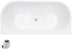 Besco Cada de baie freestanding, fara preaplin, dreptunghiulara 160 cm, Black&White, Besco Vica WAS-16VNBCO (WAS-16VNBCO)