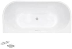 Besco Cada de baie freestanding, cu preaplin cu fanta, dreptunghiulara 160 cm, Black&White, Besco Vica WAS-16VNBCZ (WAS-16VNBCZ)