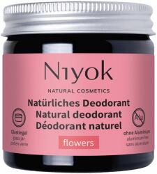 Niyok Cremă antiperspirantă naturală 2 în 1 Flowers, 40 ml
