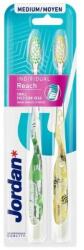 Jordan Individual Reach Set de periuțe de dinți cu cap mediu de designer, Medium, 2 buc, sortiment