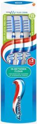 Aquafresh Set de periuțe de dinți In-Between Clean, Medium, 3 buc
