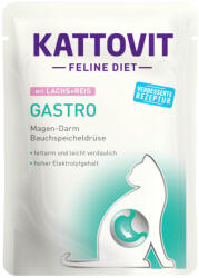 KATTOVIT Feline Diet tasak diétás macskaeledel lazac&rizs 24x85g
