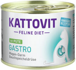KATTOVIT Feline Diet konzerv diétás macskaeledel pulyka 12x185g