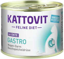 KATTOVIT Feline Diet konzerv diétás macskaeledel kacsa 12x185g