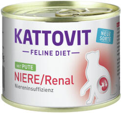 KATTOVIT Feline Diet konzerv vesekímélő macskaeledel pulyka 12x185g
