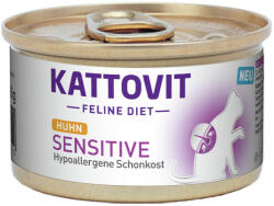 KATTOVIT Feline Diet Sensitive konzerv macskaeledel csirke 12x85g