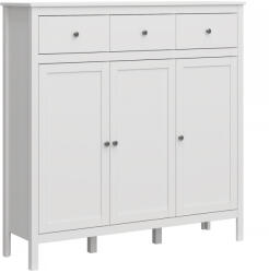 TEMPO KONDELA Komód 3D3S, Fehér, Olje