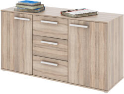 TEMPO KONDELA Komód, DTD Laminált, Tölgy Sonoma, Dunaj Typ11