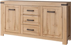 TEMPO KONDELA Komód 2D3S, Wotan Tölgy, Moratiz