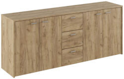 TEMPO KONDELA Kombinált Komód, Artisan Tölgy, Hugos 180