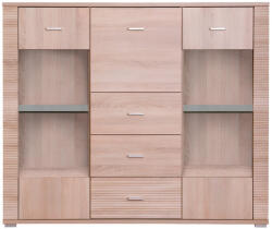 TEMPO KONDELA Komód Typ 8, Sonoma Tölgy, Grand