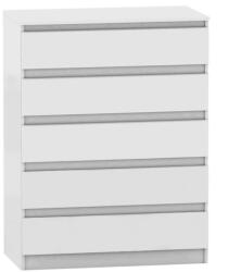 TEMPO KONDELA 5 Fiókos Komód, Fehér, Hany New 005