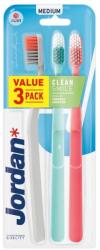 Jordan Clean Smile Set de periuțe de dinți, Medium, 3 buc, sortiment