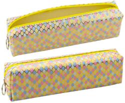 Lean Iskolai Tolltartó Szervező Sellő Pikkelyek Mintás Nagy Sárga Cipzáras 21x6cm 21618 (21618) (21618)