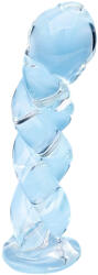 Clarity - dildo din sticlă cu model împletit - transparent (5061076320497) Dildo