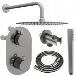 Mexen KAI - 3 kimenetű, fal alatti zuhanygarnitúra 6 az 1-ben, grafit, 77602-66 készlet (77602-66SET)