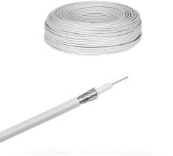 Cabletech Koax kábel réz fehér 7, 1mm, /méter (KAB0014)
