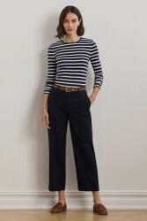 Lauren Ralph Lauren nadrág női, fekete, magas derekú széles, 200876606 - sötétkék 34