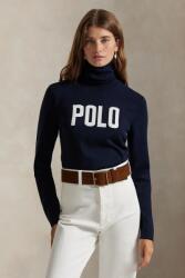 Ralph Lauren pamut pulóver sötétkék, garbónyakú, 211972136 - sötétkék L