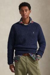 Ralph Lauren pulóver gyapjúkeverékből bézs, 710982142 - sötétkék M