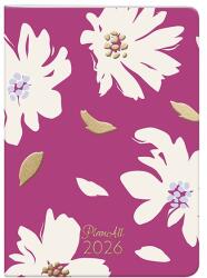 PLANALL Zsebnaptár PLANALL B/6 heti álló fehér lapos aranyozott Fall 2026. 21545 (21545)